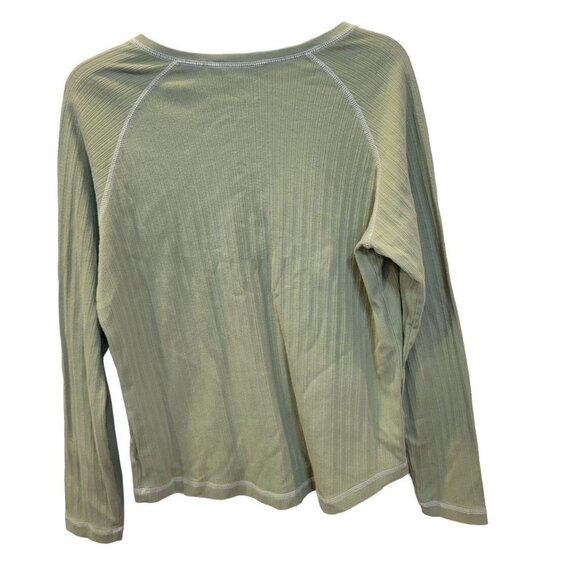 Eddie Bauer Sz XL Women's LS 1/4 Snap Pullover Thermal Under Shirt Blouse - Picture 8 of 8